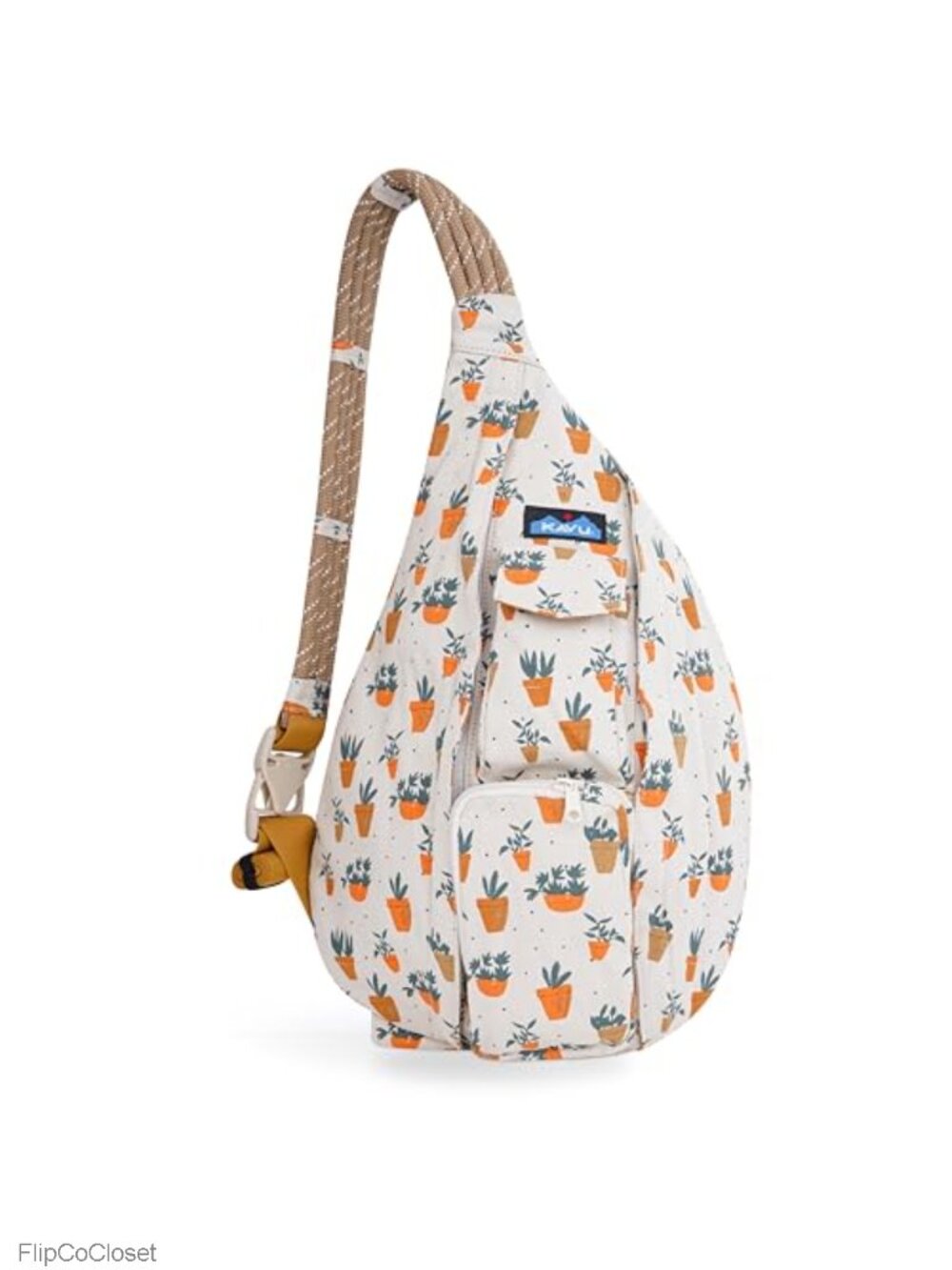 KAVU Unisex Cotton Canvas Sling Crossbody Bag, Adjustable Strap